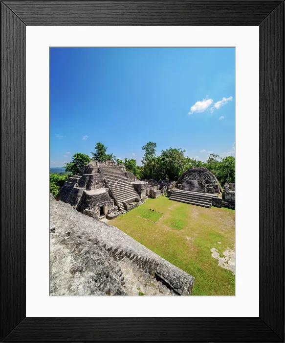 Framed Print : Temples at the top of Caana, Caracol Archaeological Site, Cayo District, Belize