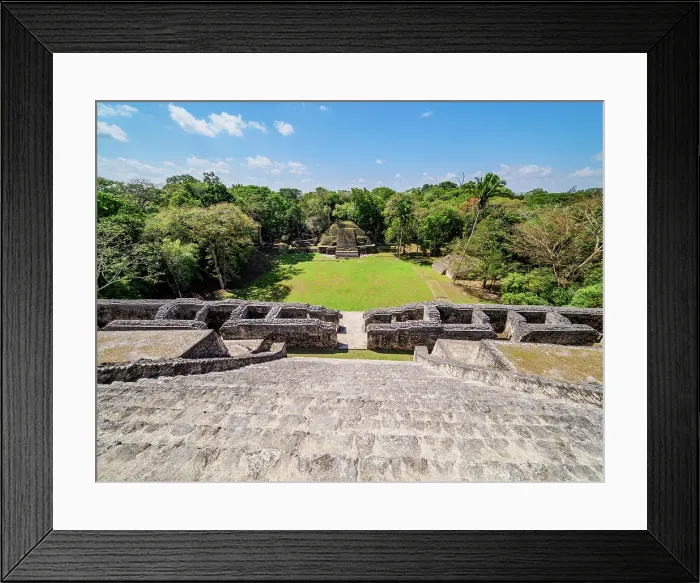 Framed Print : Plaza B, view from Caana, Caracol Archaeological Site, Cayo District, Belize Framed Print : Plaza B, view from Caana, Caracol Archaeological Site, Cayo District, Belize
