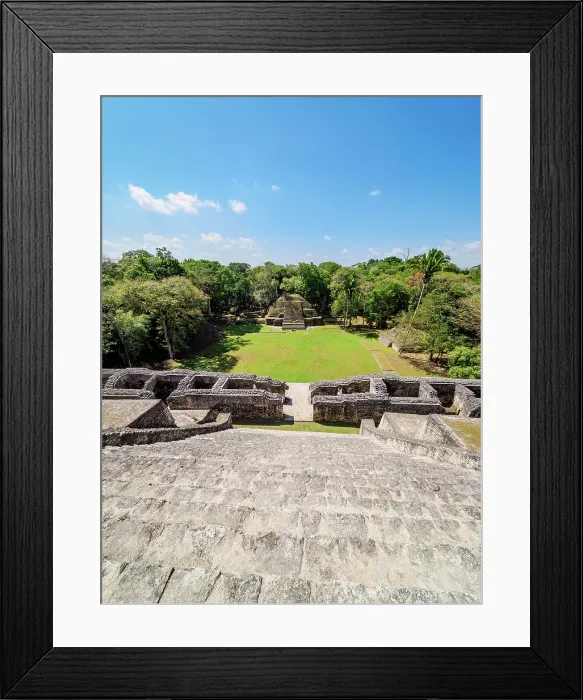 Framed Print : Plaza B, view from Caana, Caracol Archaeological Site, Cayo District, Belize Framed Print : Plaza B, view from Caana, Caracol Archaeological Site, Cayo District, Belize