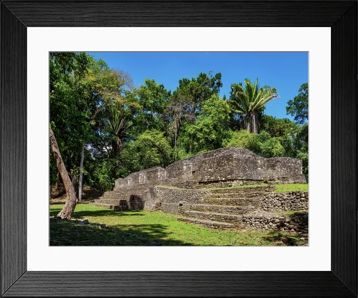 Framed Print : Barrio Group, Caracol Archaeological Site, Cayo District, Belize