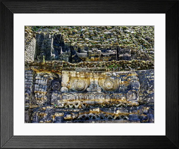 Framed Print : Mayan ruins at Plaza B, detailed view, Caracol Archaeological Site, Cayo District, Belize Framed Print : Mayan ruins at Plaza B, detailed view, Caracol Archaeological Site, Cayo District, Belize