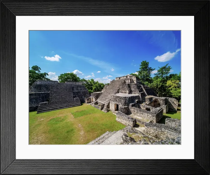 Framed Print : Temples at the top of Caana, Caracol Archaeological Site, Cayo District, Belize