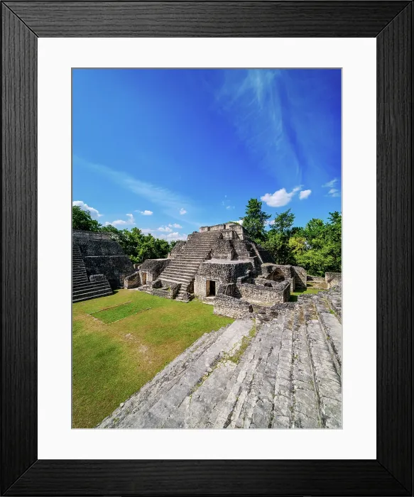 Framed Print : Temple at the top of Caana, Caracol Archaeological Site, Cayo District, Belize