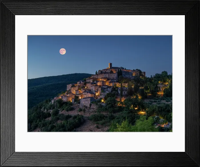 Framed Print : Full Moon over Labro, Lazio, Italy, Europe Framed Print : Full Moon over Labro, Lazio, Italy, Europe