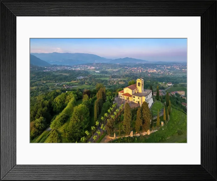 Framed Print : Santuario della Beata Vergine del Carmelo at the top of a hill at sunset in spring. Montevecchia, Lecco district, Lombardy, Italy Framed Print : Santuario della Beata Vergine del Carmelo at the top of a hill at sunset in spring. Montevecchia, Lecco district, Lombardy, Italy