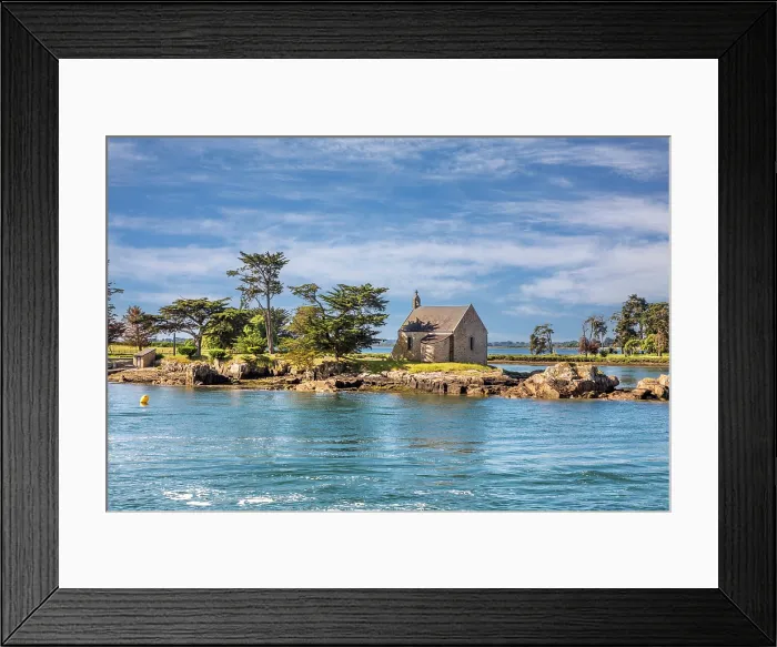 Framed Print : Chapelle de Saint-Joseph on the Ile Boedic in the Gulf of Morbihan, Morbihan, Brittany, France Framed Print : Chapelle de Saint-Joseph on the Ile Boedic in the Gulf of Morbihan, Morbihan, Brittany, France