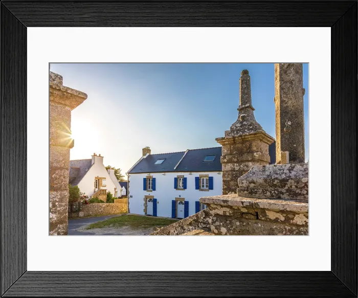 Framed Print : Calvary on the Ile de Saint-Cado, Morbihan, Brittany, France