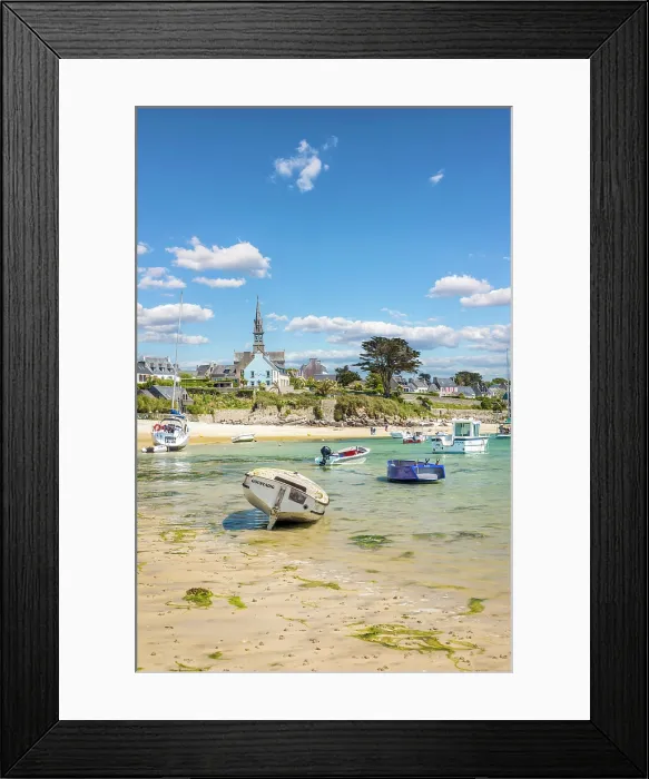 Framed Print : Harbor at low tide on the Ile de Batz, Finistere, Brittany, France Framed Print : Harbor at low tide on the Ile de Batz, Finistere, Brittany, France