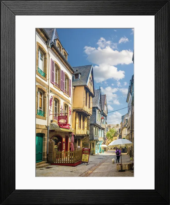Framed Print : Alley in the old town of Morlaix, Finistere, Brittany, France Framed Print : Alley in the old town of Morlaix, Finistere, Brittany, France