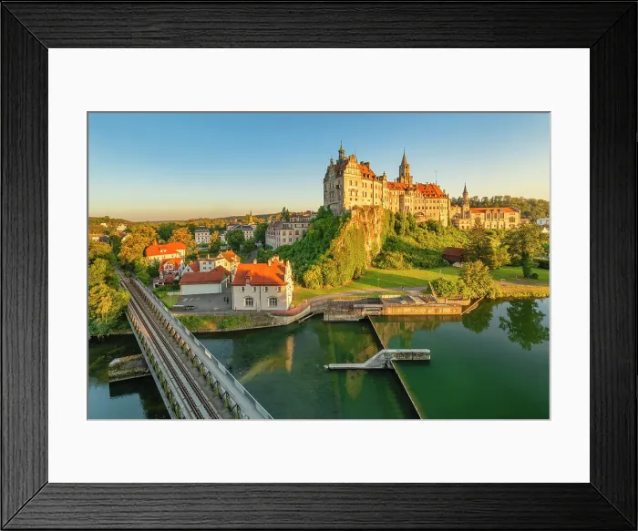 Framed Print : Sigmaringen Castle, Upper Danube Nature Park, Danube Valley, Swabian Jura, Baden-Wurttemberg, Germany