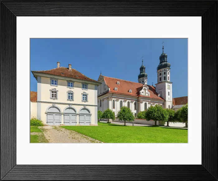Framed Print : Obermarchtal Monastery near Ehingen, Upper Swabia Baroque Road, Upper Swabia, Baden-Wurttemberg, Germany