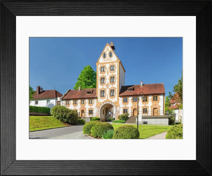 Framed Print : Oberes Tor Gate, Rot an der Rot, Upper Swabia Baroque Road, Upper Swabia, Baden-Wurttemberg, Germany