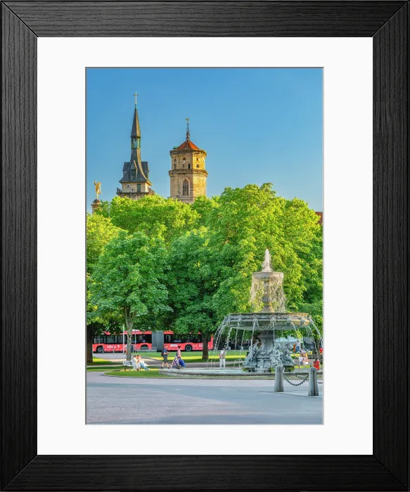 Framed Print : Schlossplatz Square with Stiftskirche Church and Altes Schloss Castle, Stuttgart, Baden-Wurttemberg, Germany Framed Print : Schlossplatz Square with Stiftskirche Church and Altes Schloss Castle, Stuttgart, Baden-Wurttemberg, Germany