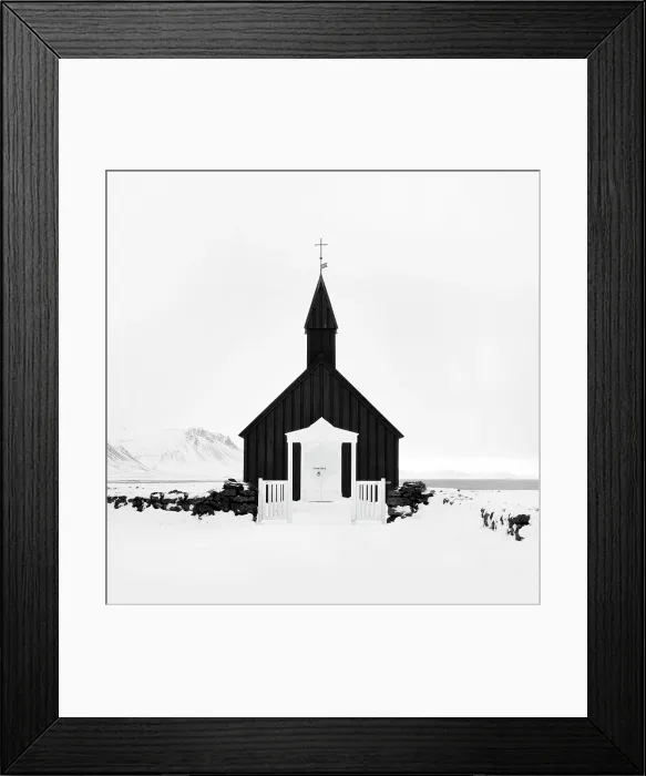 Framed Print : The famous black church at Budir, Snaefellsnes Peninsula, West Iceland Framed Print : The famous black church at Budir, Snaefellsnes Peninsula, West Iceland