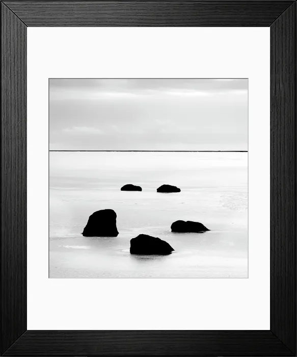 Framed Print : Minimalist image of 5 rocks in a frozen lagoon in winter, near Vik y Myrdal, South Iceland Framed Print : Minimalist image of 5 rocks in a frozen lagoon in winter, near Vik y Myrdal, South Iceland