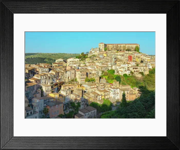 Framed Print : Elevated view of Ragusa Ibla, Ragusa Ibla, Ragusa province, Sicily, Italy Framed Print : Elevated view of Ragusa Ibla, Ragusa Ibla, Ragusa province, Sicily, Italy