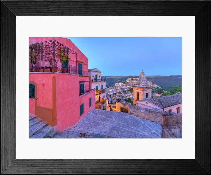 Framed Print : Ragusa Ibla view from Santa Maria delle scale church, Ragusa Ibla, Ragusa province, Sicily, Italy Framed Print : Ragusa Ibla view from Santa Maria delle scale church, Ragusa Ibla, Ragusa province, Sicily, Italy