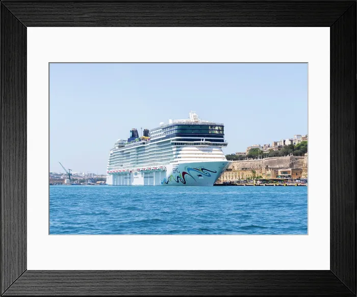 Framed Print : EPIC Cruise Ship docked, Valletta, Malta Framed Print : EPIC Cruise Ship docked, Valletta, Malta