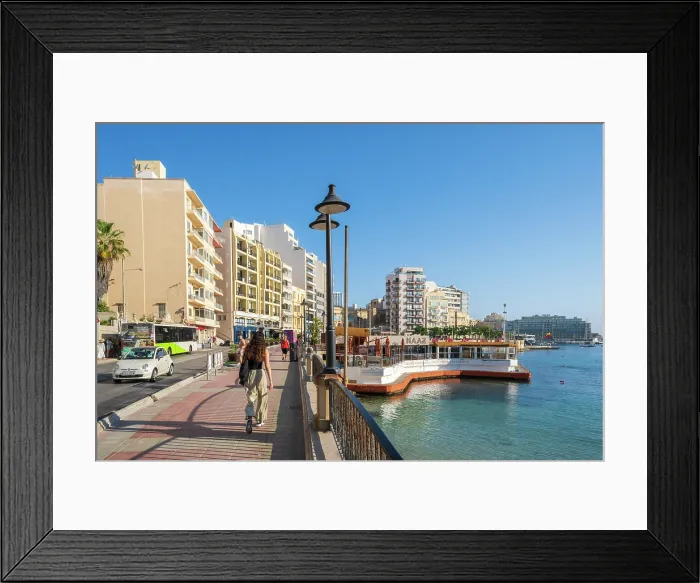 Framed Print : Saint Julian Bay, Valletta, Malta Framed Print : Saint Julian Bay, Valletta, Malta