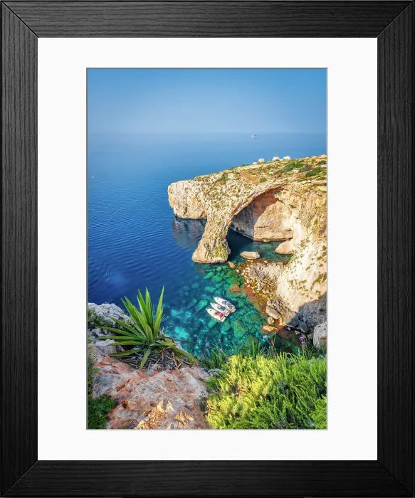 Framed Print : Serene and picturesque Blue Grotto, Malta Framed Print : Serene and picturesque Blue Grotto, Malta