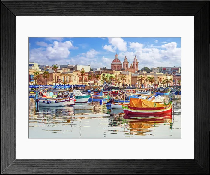 Framed Print : Fishing Harbor of Marsaxlokk, Malta Framed Print : Fishing Harbor of Marsaxlokk, Malta