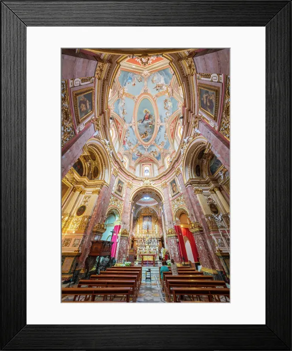 Framed Print : The Carmelite Church, Mdina (old capital of Malta), Malta Framed Print : The Carmelite Church, Mdina (old capital of Malta), Malta