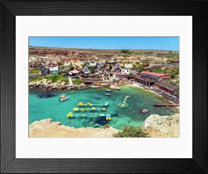 Framed Print : Popeye Village Mellieha, Malta Framed Print : Popeye Village Mellieha, Malta