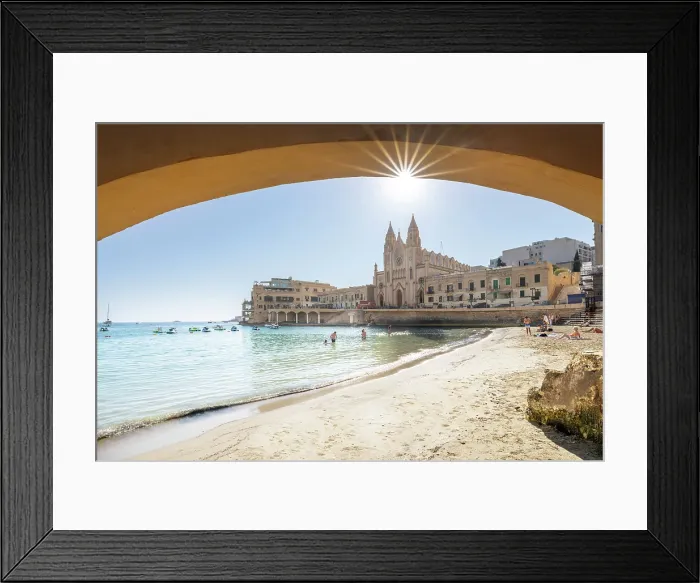 Framed Print : Saint Julian Bay, Valletta, Malta Framed Print : Saint Julian Bay, Valletta, Malta