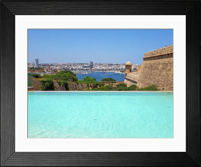 Framed Print : Hotel Phoenicia Pool View, Valletta, Malta Framed Print : Hotel Phoenicia Pool View, Valletta, Malta