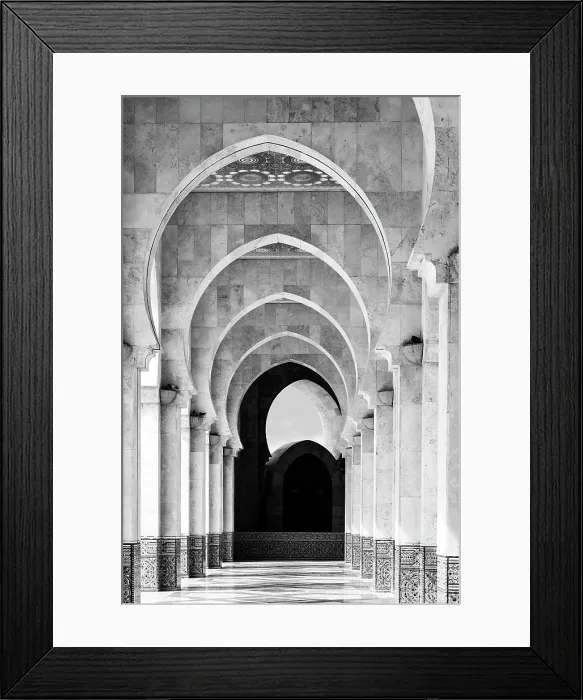 Framed Print : Arches on the exterior of the Mosque of Hassan II, Casablanca, Northern Morocco Framed Print : Arches on the exterior of the Mosque of Hassan II, Casablanca, Northern Morocco