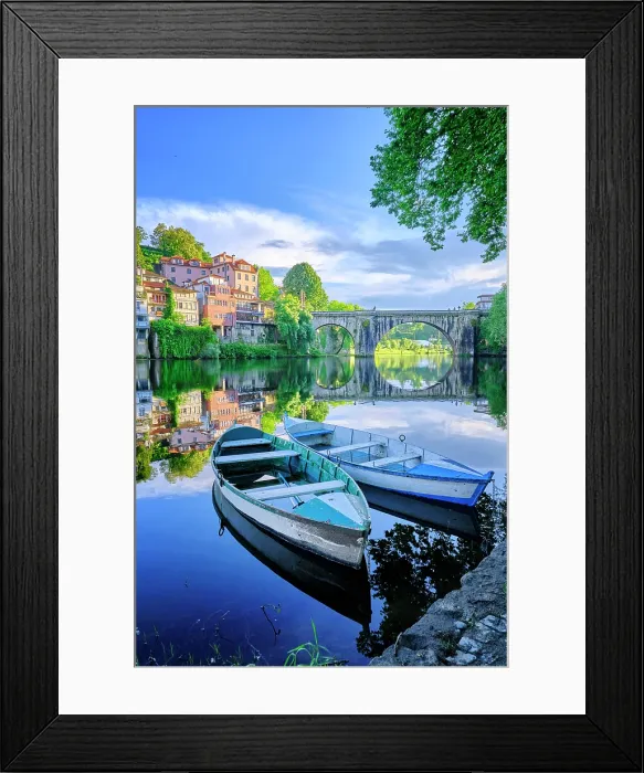 Framed Print : Amarante and the Tamega river. Minho, Portugal Framed Print : Amarante and the Tamega river. Minho, Portugal