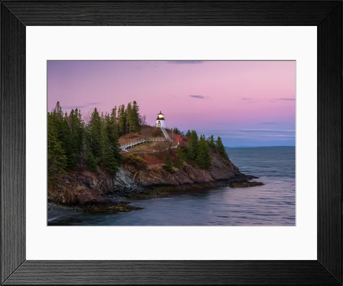 Framed Print : Dusk over Owl's Head Lighthosue, Owl's Head, Maine, USA Framed Print : Dusk over Owl's Head Lighthosue, Owl's Head, Maine, USA