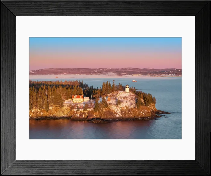 Framed Print : Sunrise over Owl's Head Light in Owl's Head, Maine, USA Framed Print : Sunrise over Owl's Head Light in Owl's Head, Maine, USA