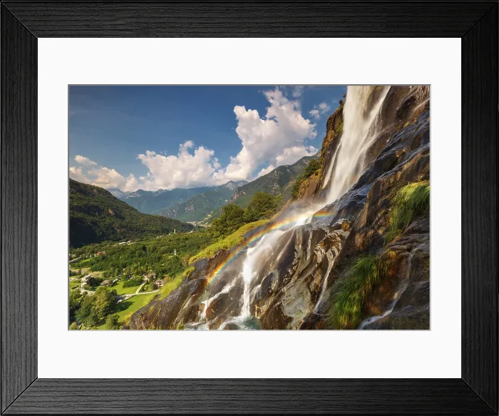 Framed Print : Acqua Fraggia waterfall, Piuro, Sondrio province, Chiavenna valley, Lombardy, Italy Framed Print : Acqua Fraggia waterfall, Piuro, Sondrio province, Chiavenna valley, Lombardy, Italy