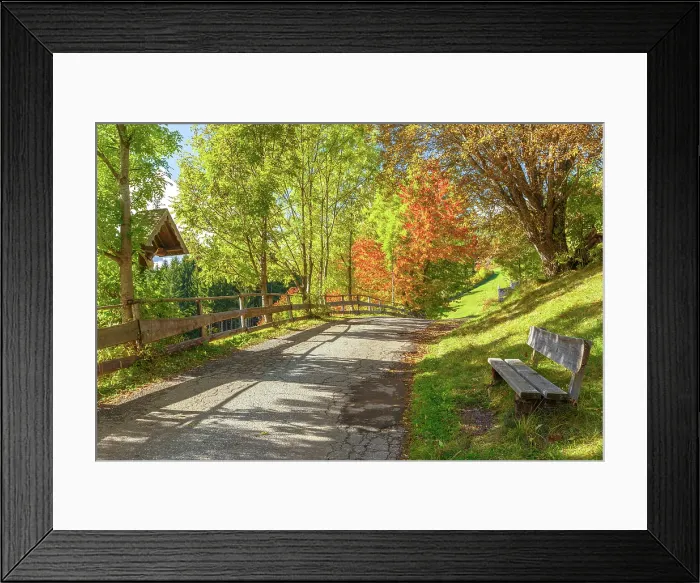 Framed Print : Autumnal road that lead to the St. Giacomo village (San Giacomo), Funes valley, South Tyrol, Trentino Alto Adige, Bolzano province, Italy Framed Print : Autumnal road that lead to the St. Giacomo village (San Giacomo), Funes valley, South Tyrol, Trentino Alto Adige, Bolzano province, Italy