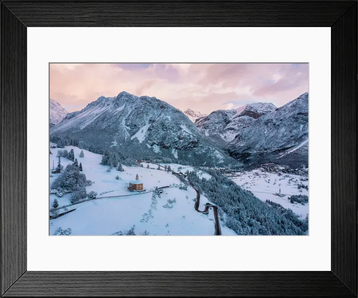 Framed Print : Madonna di Oga's Church during winter, Bormio, Province of Sondrio, Valtellina, Lombardy, Italy Framed Print : Madonna di Oga's Church during winter, Bormio, Province of Sondrio, Valtellina, Lombardy, Italy