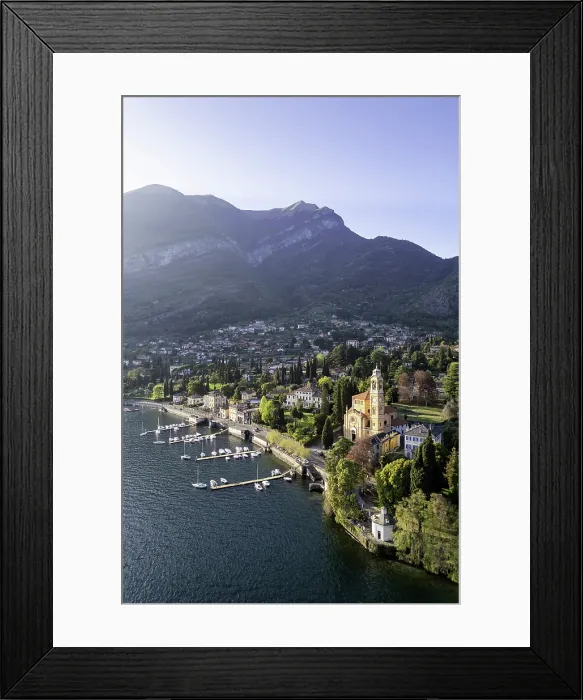 Framed Print : little village of Tremezzo at Como Lake, Tremezzo, Como province, Lombardy, Italy