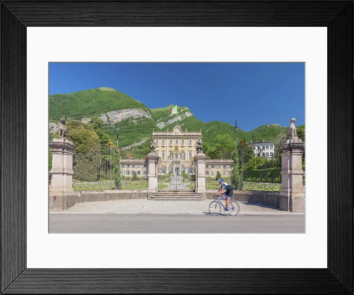 Framed Print : A cyclist run on the road near Villa Sola Cabiati, Tremezzo, Tremezzina, Greenway del Lago di Como path, lake Como, Como province, Lombardy, Italy Framed Print : A cyclist run on the road near Villa Sola Cabiati, Tremezzo, Tremezzina, Greenway del Lago di Como path, lake Como, Como province, Lombardy, Italy
