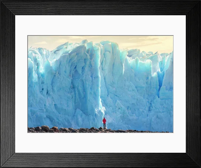 Framed Print : Glacier in front of Perito Moreno, El Calafate, Parque Nacional Los Glaciares, Santa Cruz, Patagonia, Argentina (MR)
