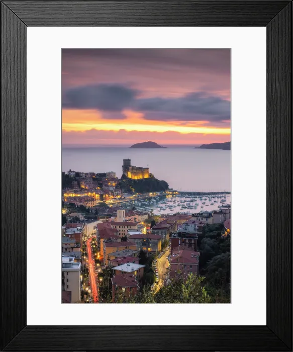 Framed Print : Lerici and its Castle, municipality of Lerici, La Spezia province, Liguria district, Italy