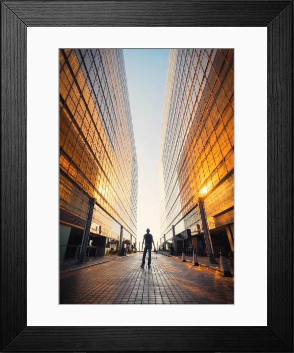 Framed Print : A person stands through the golden Royal Pacific Hotel at sunset, Tsim Sha Tsui, Kowloon, Hong Kong, China (MR) Framed Print : A person stands through the golden Royal Pacific Hotel at sunset, Tsim Sha Tsui, Kowloon, Hong Kong, China (MR)