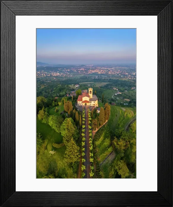 Framed Print : Santuario della Beata Vergine del Carmelo at the top of a hill at sunset in spring. Montevecchia, Lecco district, Lombardy, Italy Framed Print : Santuario della Beata Vergine del Carmelo at the top of a hill at sunset in spring. Montevecchia, Lecco district, Lombardy, Italy