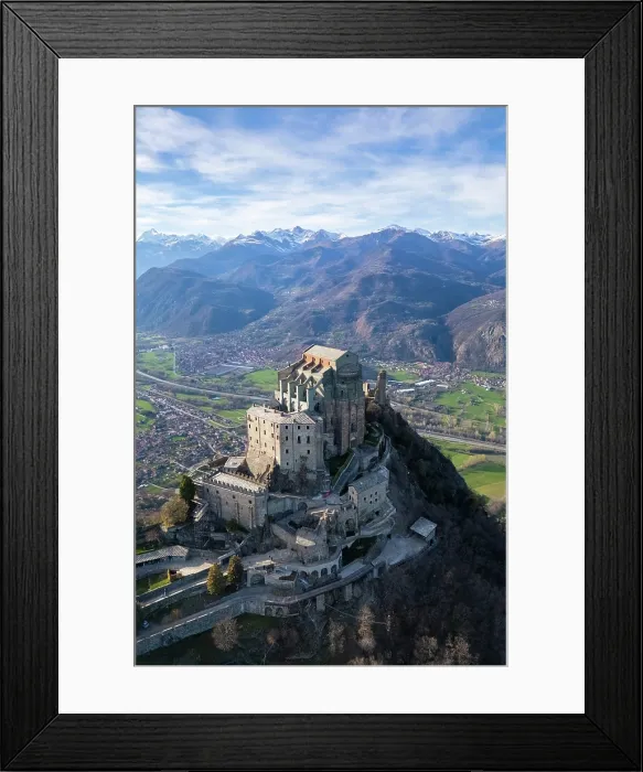 Framed Print : monastery called Sacra di San Michele, symbol of Piedmont region, located on the mount Pirchiriano, Sant'Ambrogio di Torino, Val di Susa, Torino district, Piedmont, Italy Framed Print : monastery called Sacra di San Michele, symbol of Piedmont region, located on the mount Pirchiriano, Sant'Ambrogio di Torino, Val di Susa, Torino district, Piedmont, Italy
