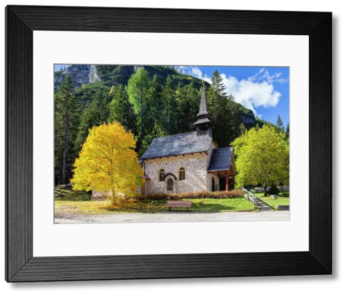 Framed Print : Braies lake in autumn. Europe, Italy, South Tyrol, Braies valley, Bolzano province, Braies municipality Framed Print : Braies lake in autumn. Europe, Italy, South Tyrol, Braies valley, Bolzano province, Braies municipality