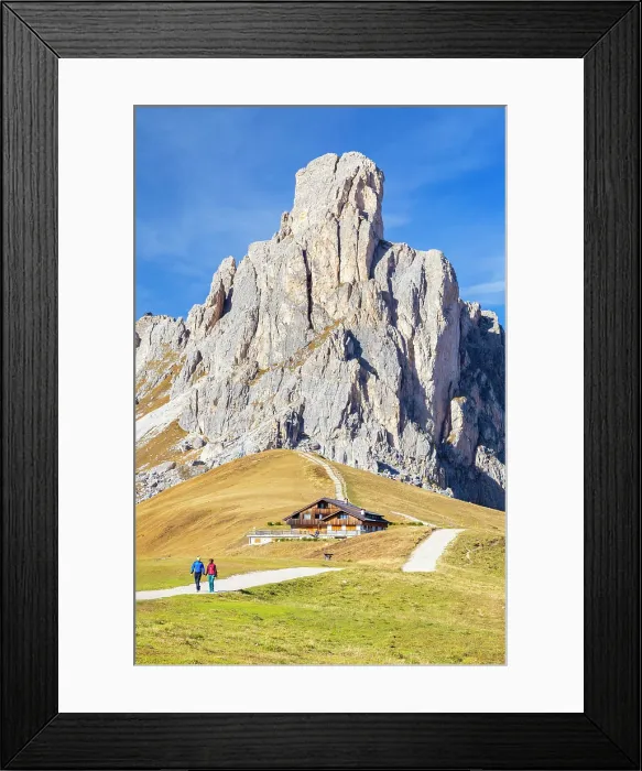 Framed Print : Ra Gusela mountain from Passo Giau in autumn. Dolomites, San Vito di Cadore, Belluno province, Veneto district, Italy Framed Print : Ra Gusela mountain from Passo Giau in autumn. Dolomites, San Vito di Cadore, Belluno province, Veneto district, Italy