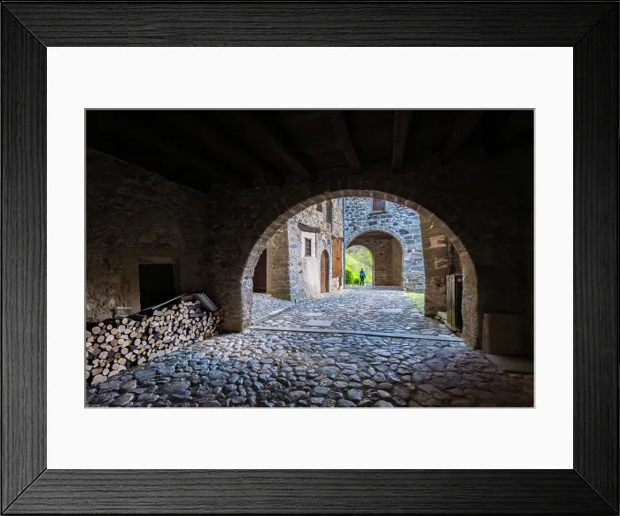 Framed Print : old village of Cornello dei Tasso in spring. Camerata Cornello, Bergamo province, Brembana valley, Lombardy, Italy. (MR)