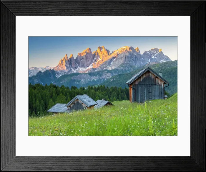 Framed Print : Pale di San Martino Fuciade. San Pellegrino pass, Dolomites, Trento province, Trentino Alto Adige, Italy Framed Print : Pale di San Martino Fuciade. San Pellegrino pass, Dolomites, Trento province, Trentino Alto Adige, Italy