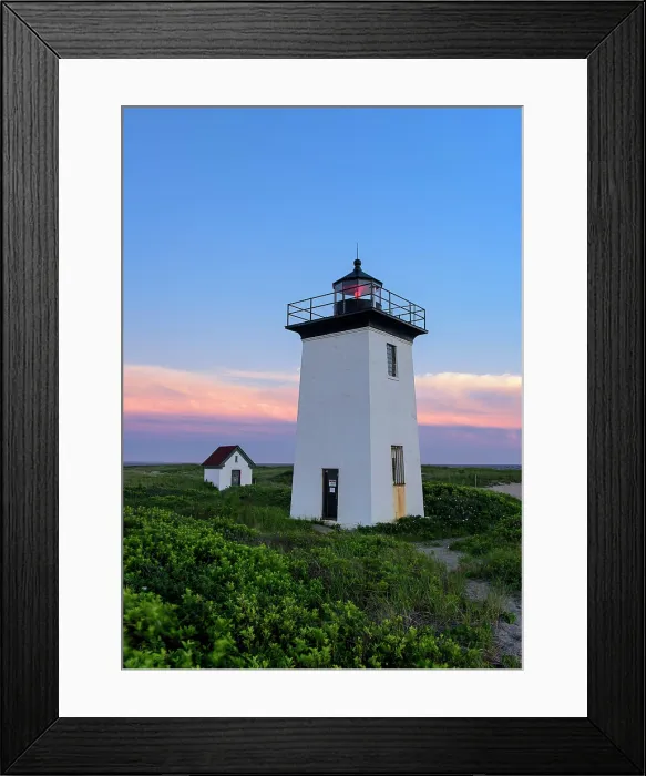 Framed Print : Sunset from Wood End Lighthouse on Cape Cod, Provincetown, Massachusetts, USA Framed Print : Sunset from Wood End Lighthouse on Cape Cod, Provincetown, Massachusetts, USA