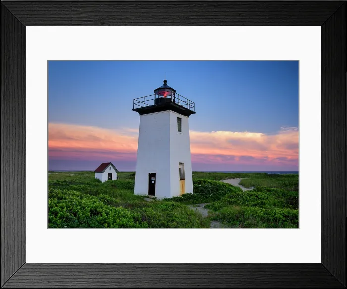 Framed Print : Sunset from Wood End Lighthouse on Cape Cod, Provincetown, Massachusetts, USA Framed Print : Sunset from Wood End Lighthouse on Cape Cod, Provincetown, Massachusetts, USA