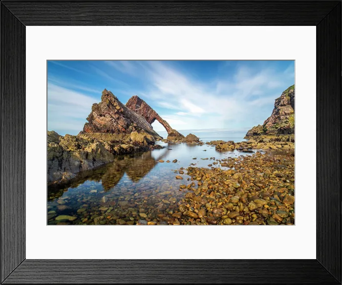 Framed Print : UK, Scotland, Moray, Portknockie, Moray Firth, Bow Fiddle Rock
